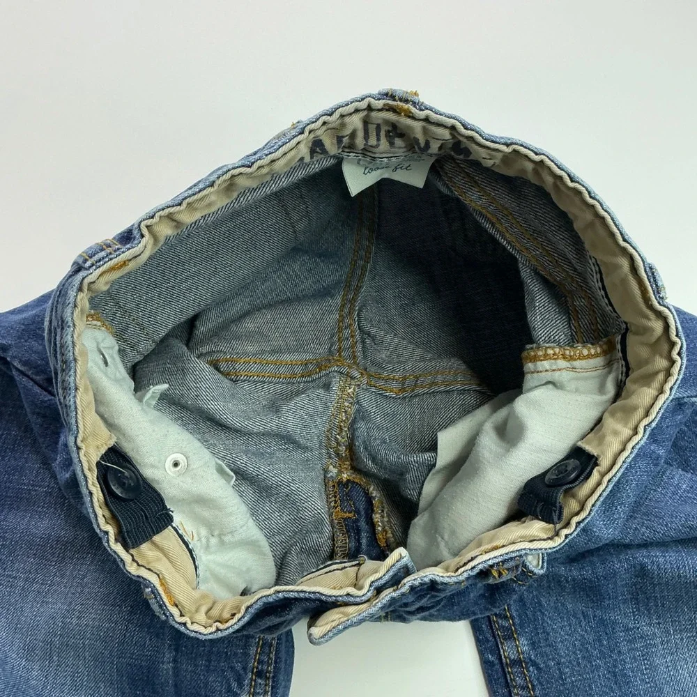 Gap Blue Loose Fit Jeans Kids Size 10 Regular Adjustable Waist Denim
